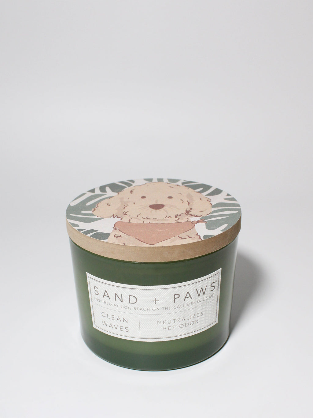Cozy Sand + Paws Clean Waves 12 oz scented candle