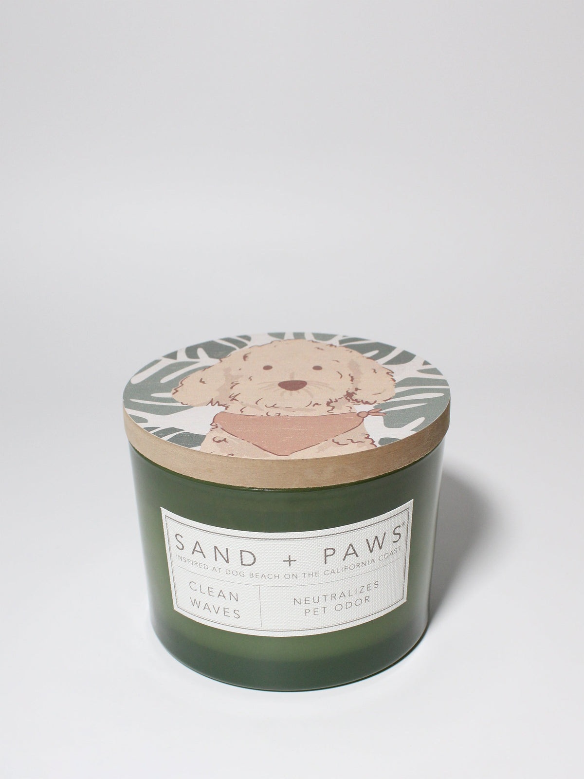 Cozy Sand + Paws Clean Waves 12 oz scented candle