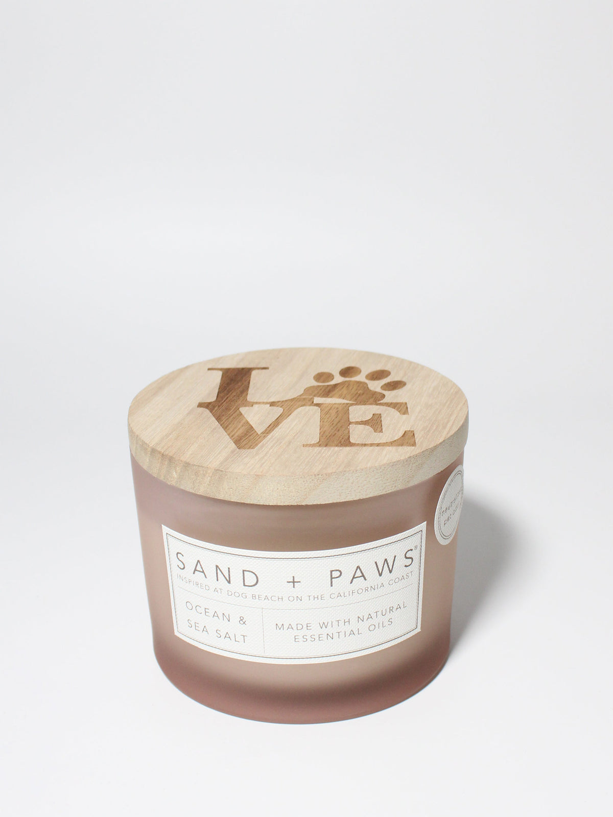 Cozy Sand + Paws Ocean & Sea Salt 12 oz scented candle