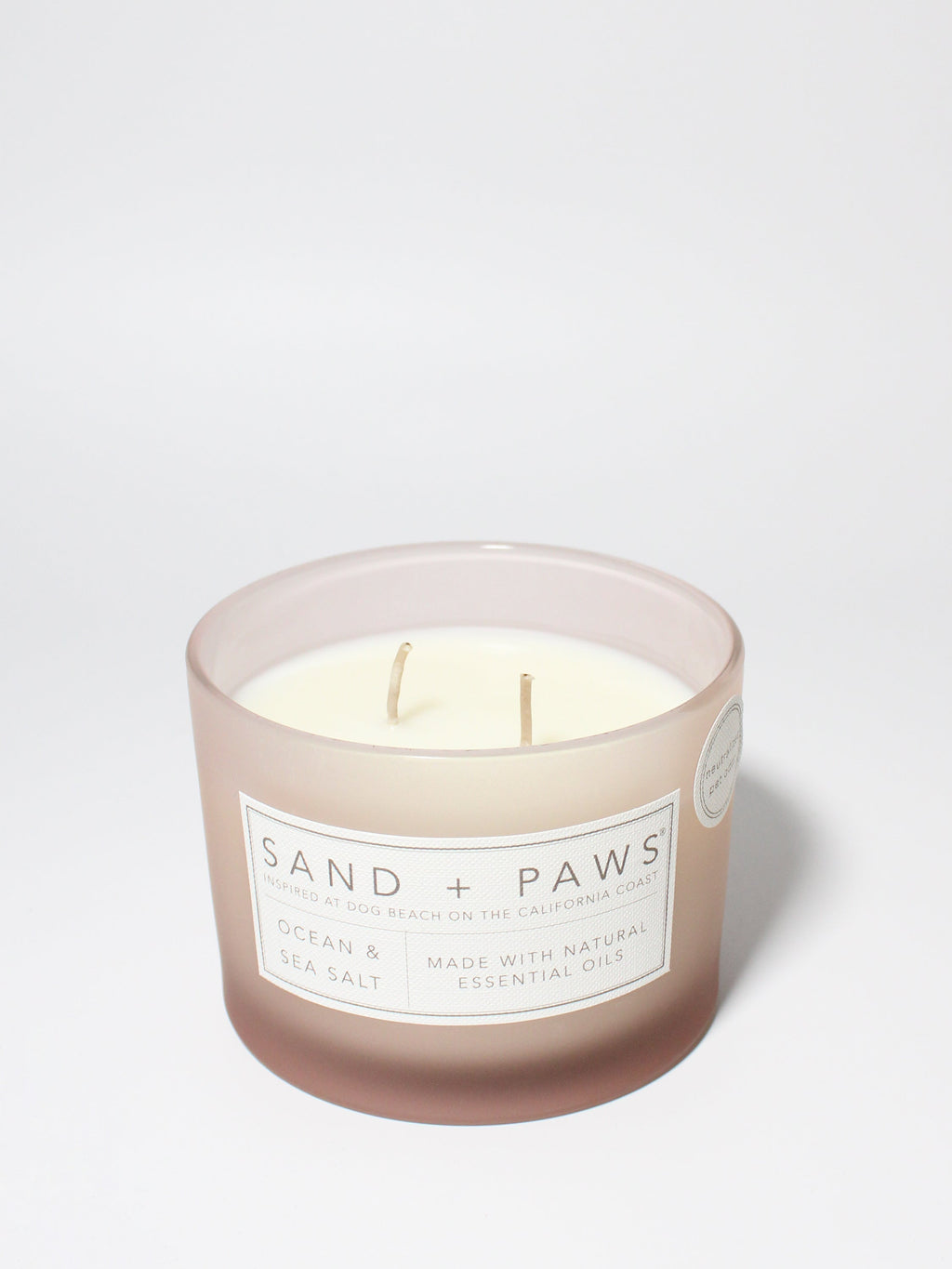 Cozy Sand + Paws Ocean & Sea Salt 12 oz scented candle