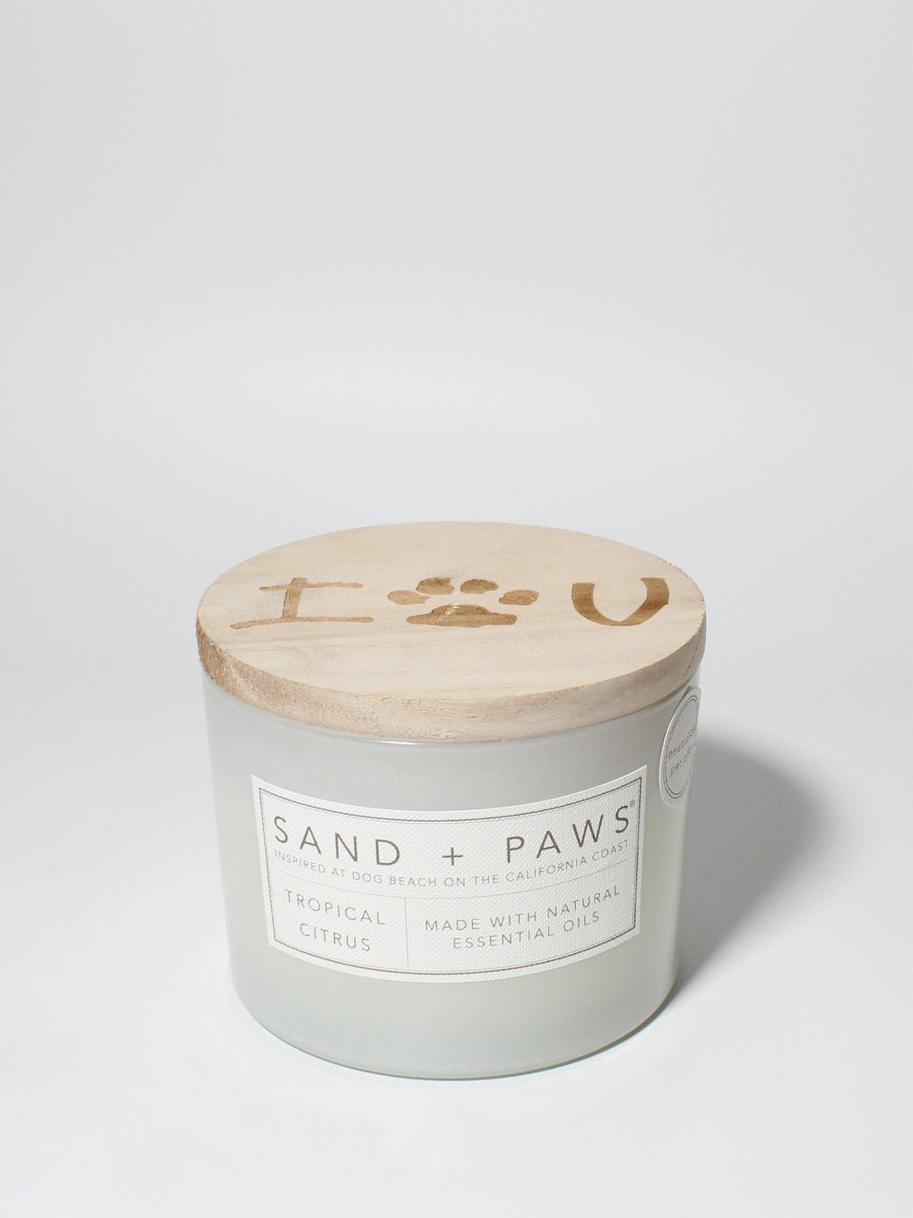 Cozy Sand + Paws Tropical Citrus 12 oz scented candle