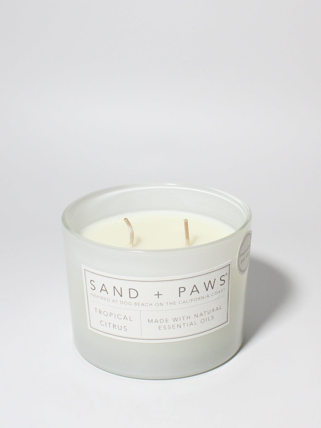Cozy Sand + Paws Tropical Citrus 12 oz scented candle