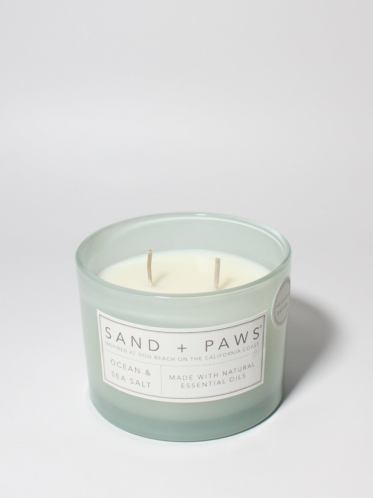 Cozy Sand + Paws Ocean & Sea Salt 12 oz scented candle
