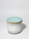 Cozy Sand + Paws Gardenia 12 oz scented candle
