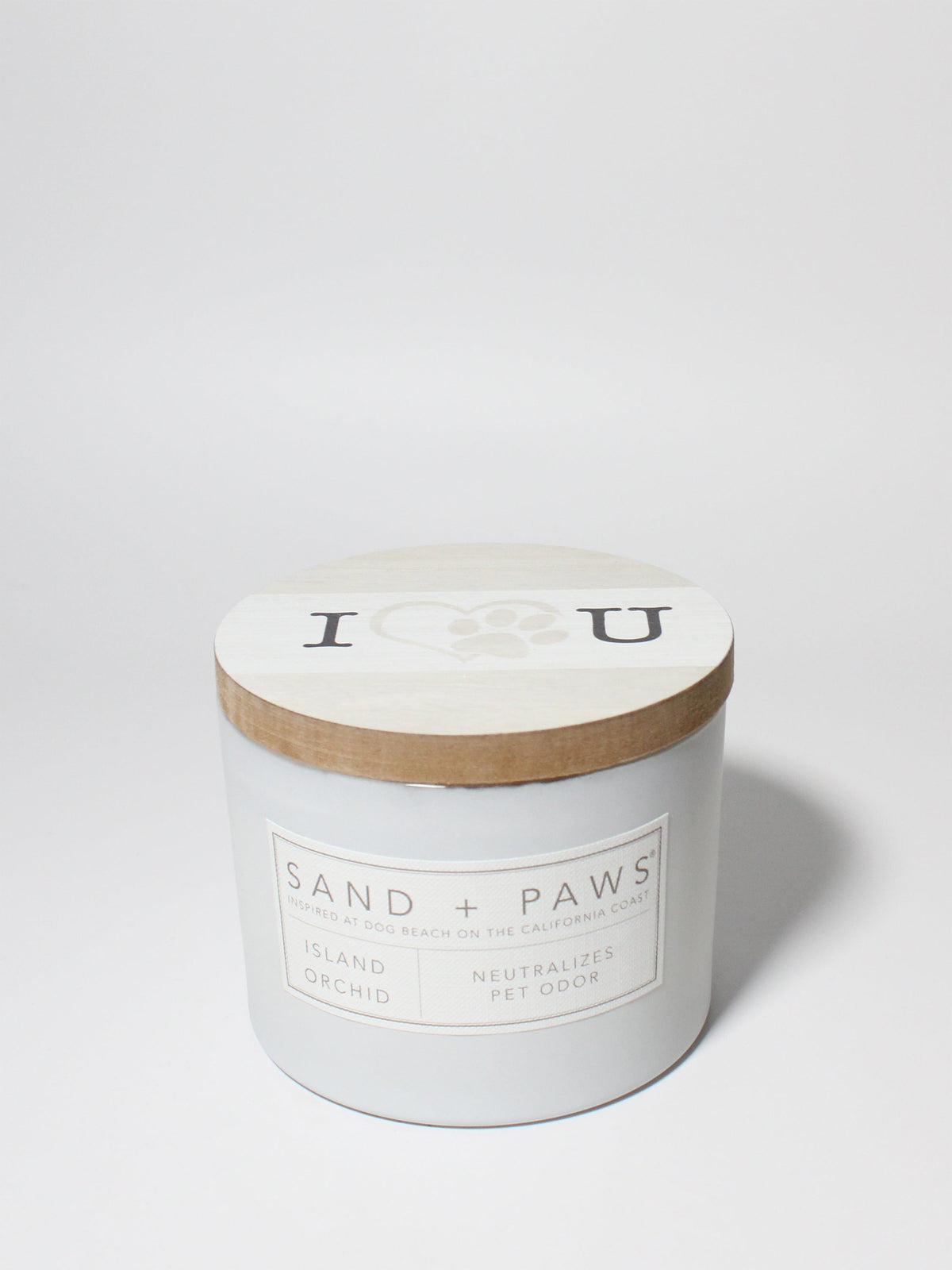 Cozy Sand + Paws Island Orchid 12 oz scented candle