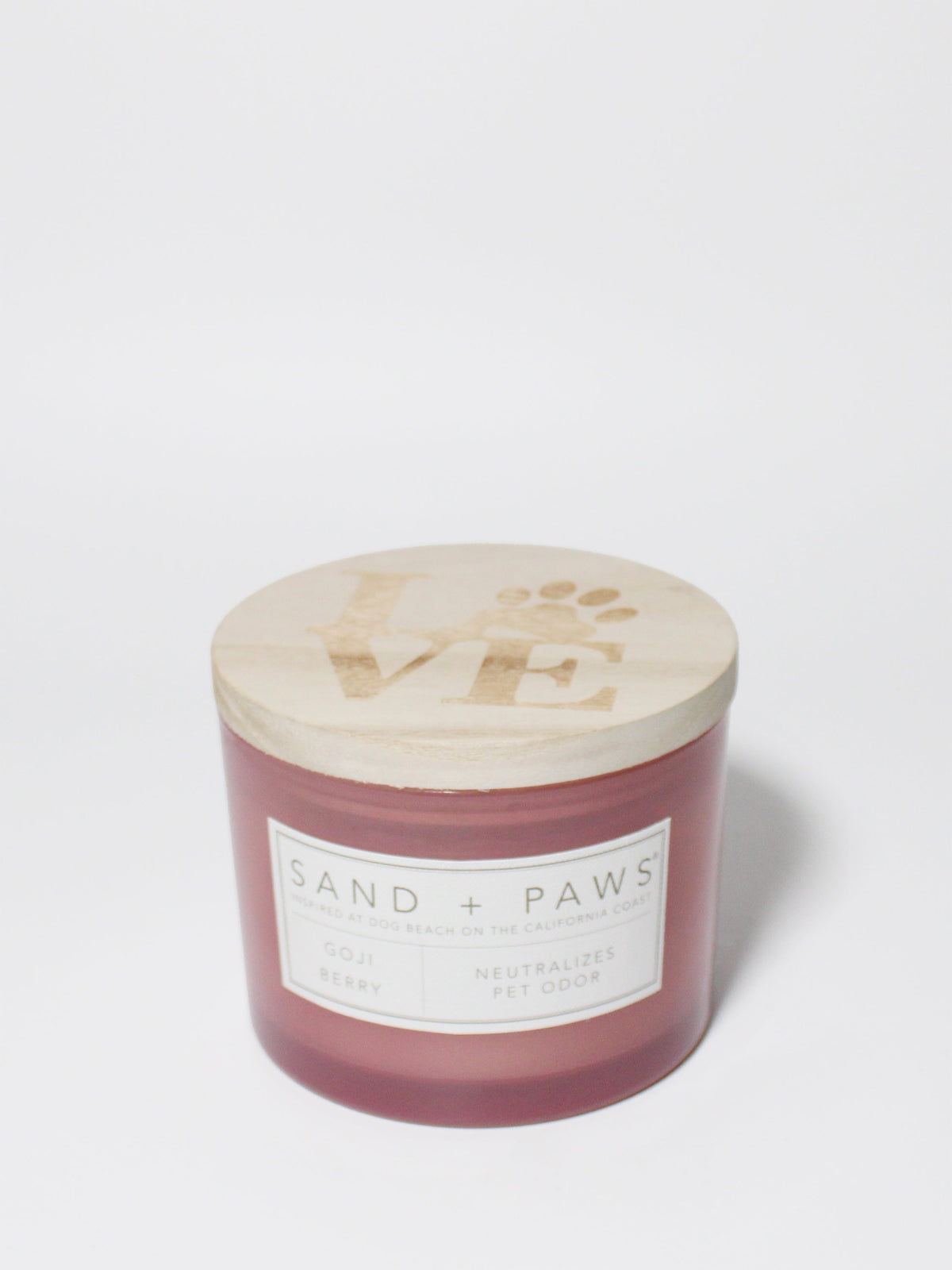 Cozy Sand + Paws Goji Berry 12 oz scented candle