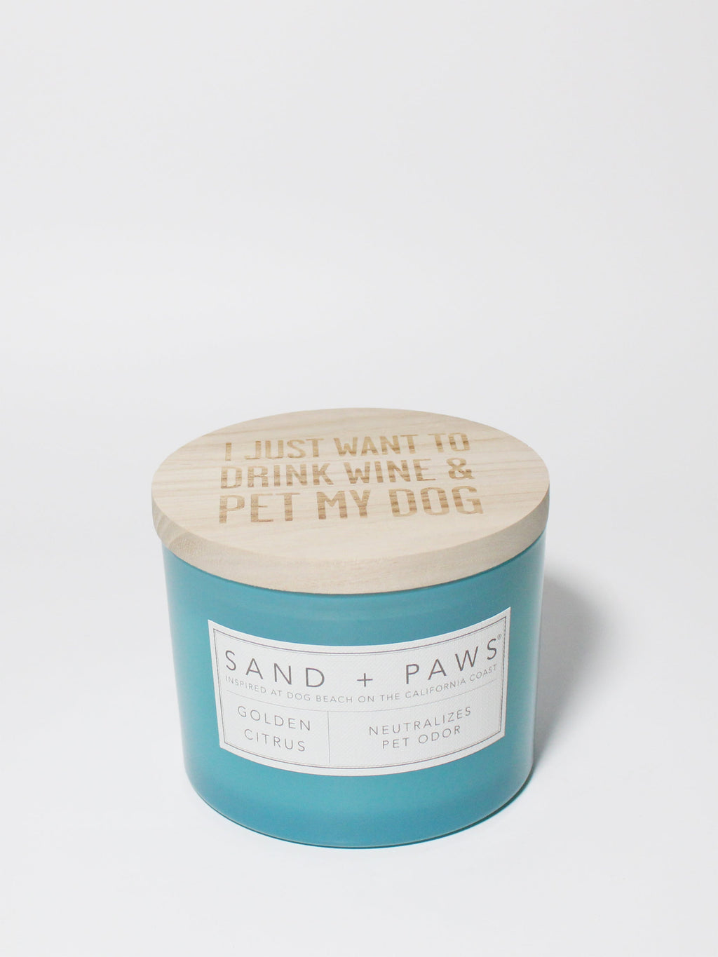 Cozy Sand + Paws Golden Citrus 12 oz scented candle