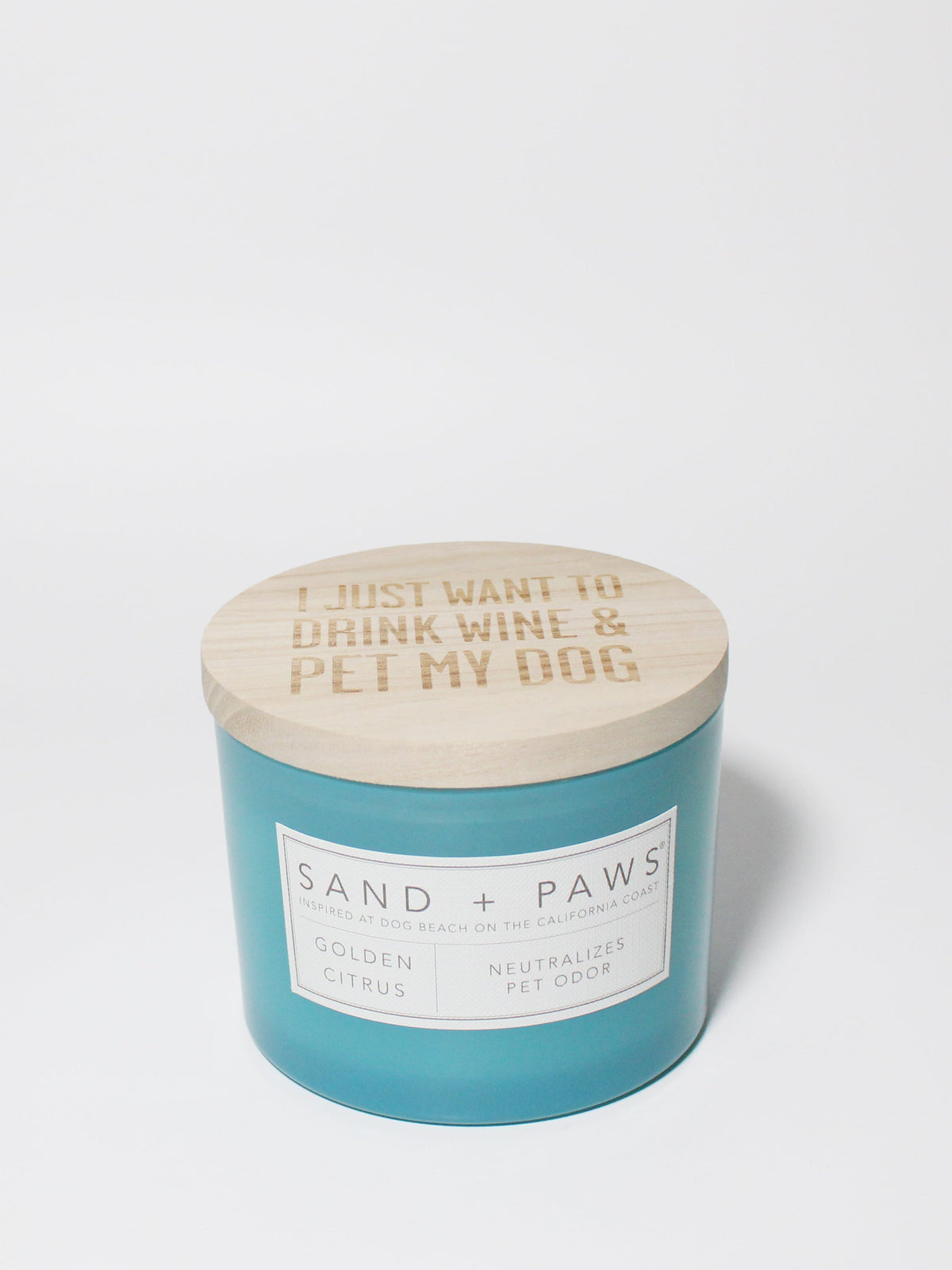 Cozy Sand + Paws Golden Citrus 12 oz scented candle