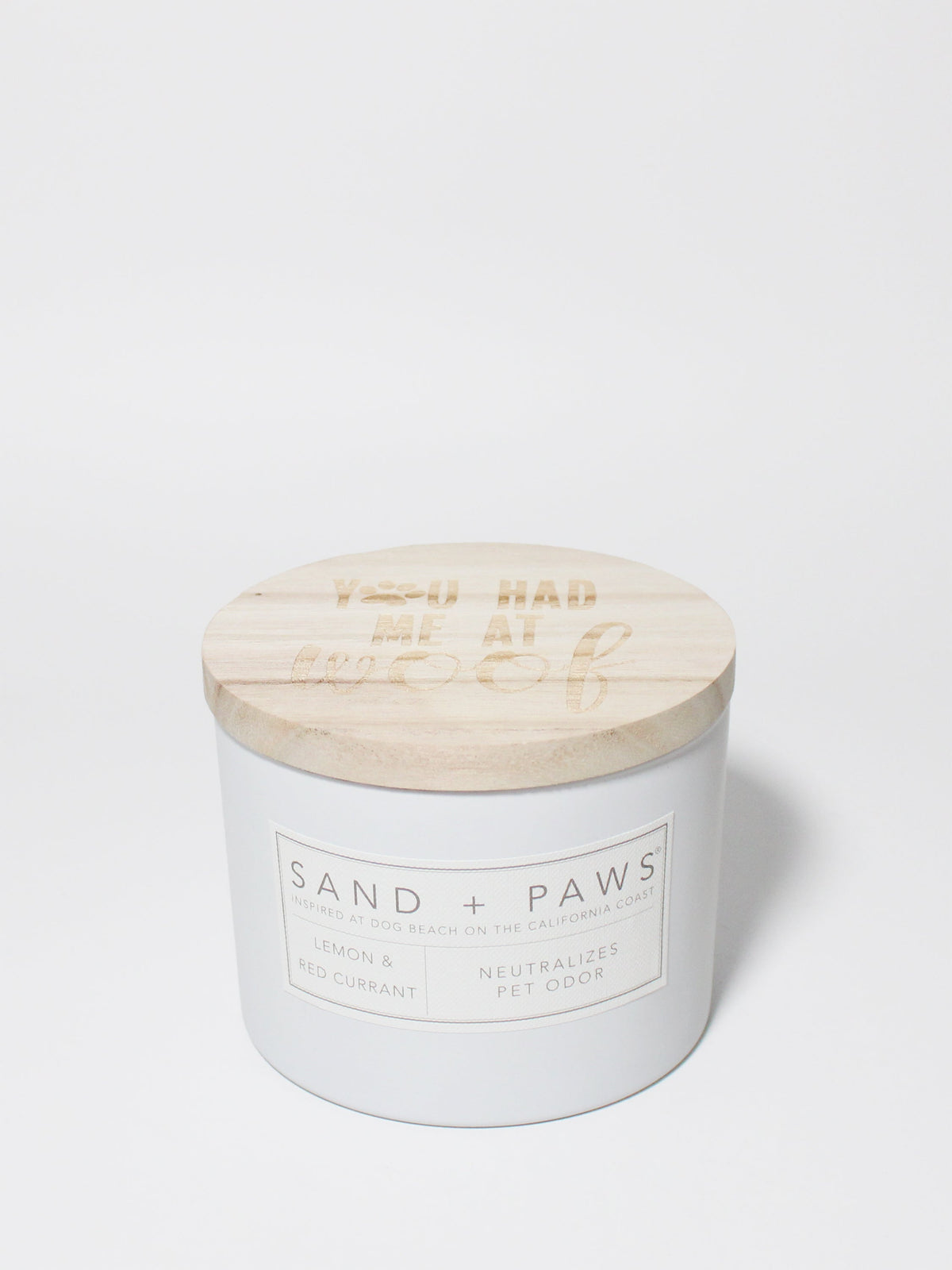 Cozy Sand + Paws Lemon & Red Currant 12 oz scented candle