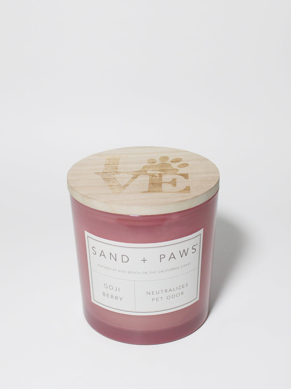 Cozy Sand + Paws Goji Berry 21 oz scented candle