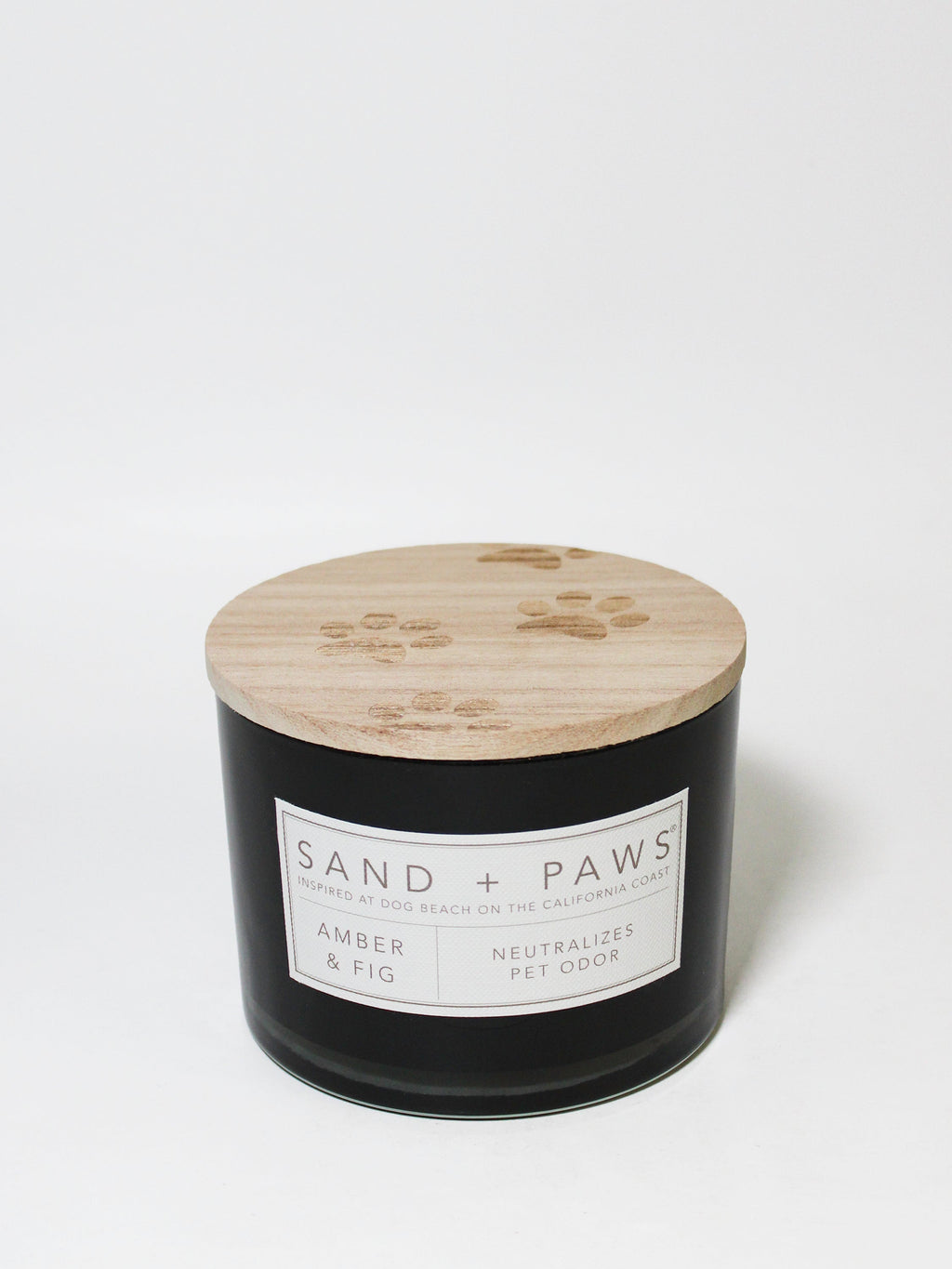 Cozy Sand + Paws Amber & Fig 12 oz scented candle