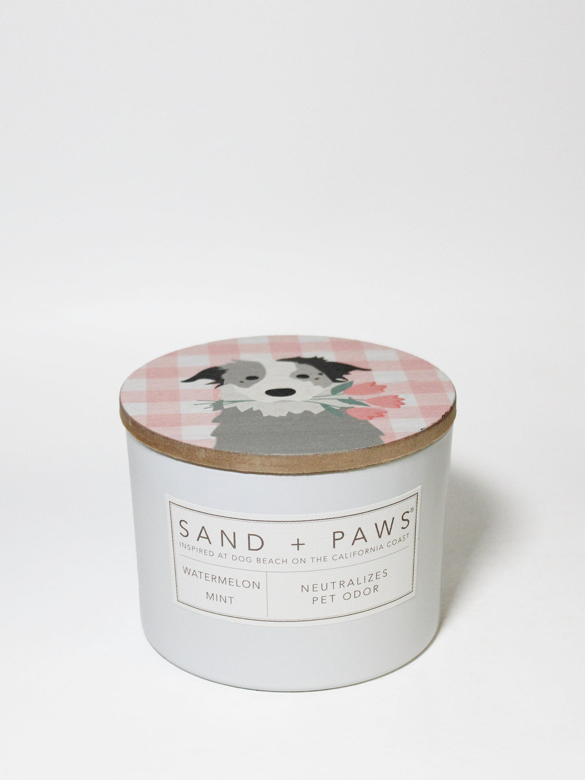 Cozy Sand + Paws Watermelon Mint 12 oz scented candle