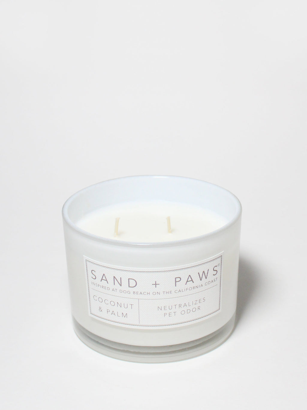 Cozy Sand + Paws Coconut & Palm 12 oz scented candle