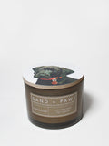 Cozy Sand + Paws Teakwood 12 oz scented candle