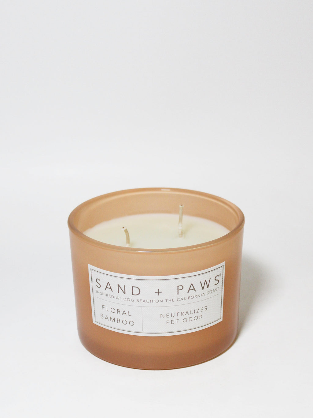 Cozy Sand + Paws Floral Bamboo 12 oz scented candle