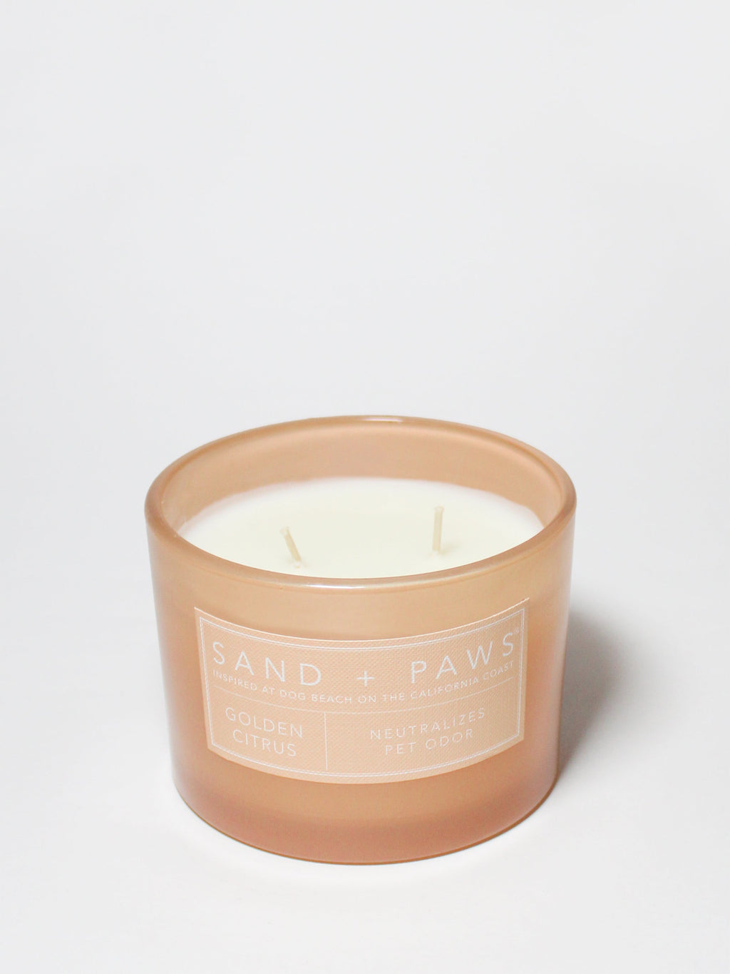 Cozy Sand + Paws Golden Citrus 12 oz scented candle
