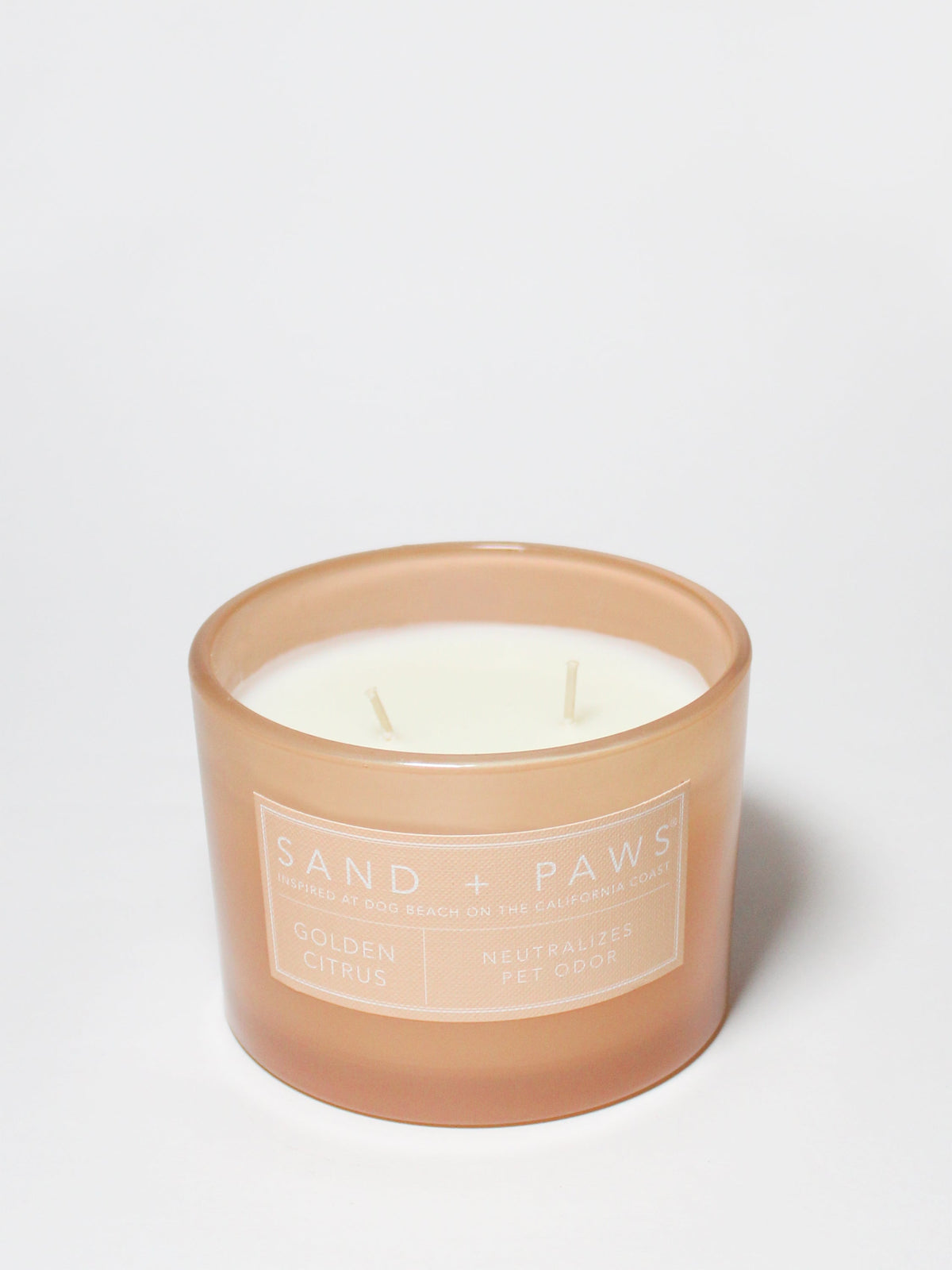 Cozy Sand + Paws Golden Citrus 12 oz scented candle