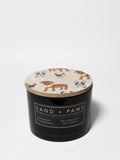 Cozy Sand + Paws Mahogany & Teakwood 12 oz scented candle