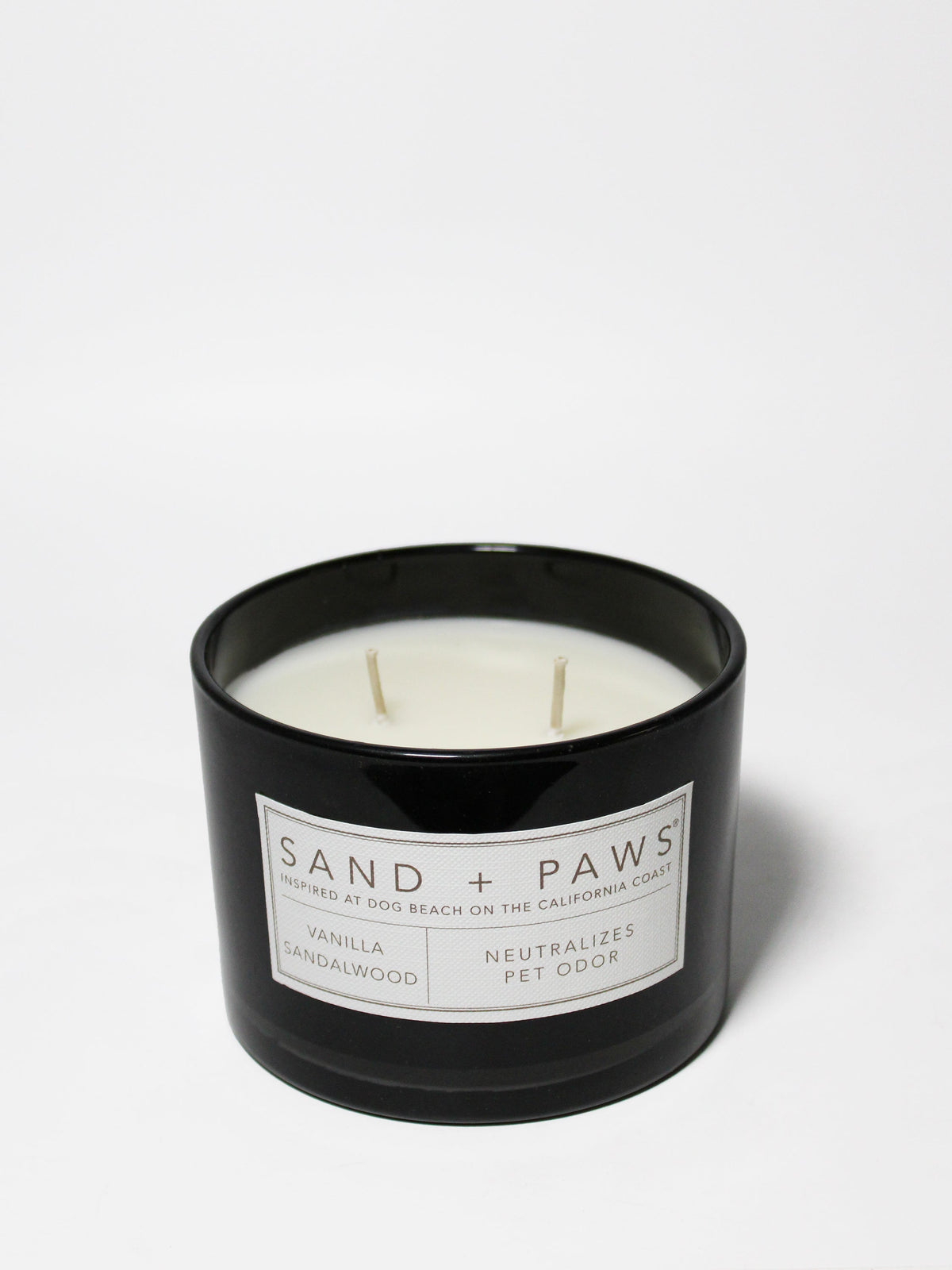 Cozy Sand + Paws Vanilla Sandalwood 12 oz scented candle