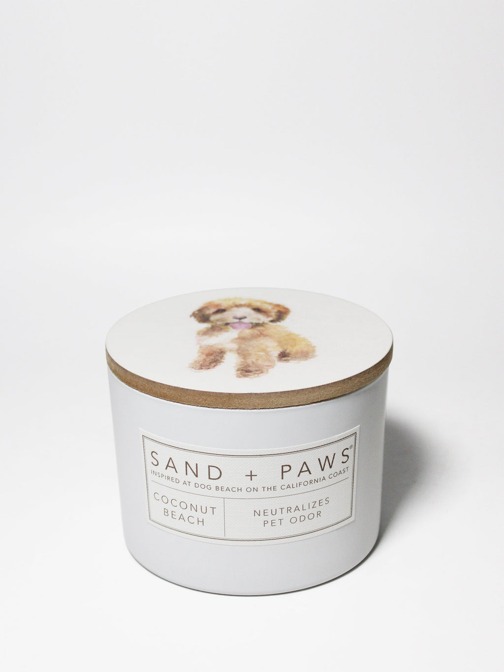 Cozy Sand + Paws Coconut Beach 12 oz scented candle