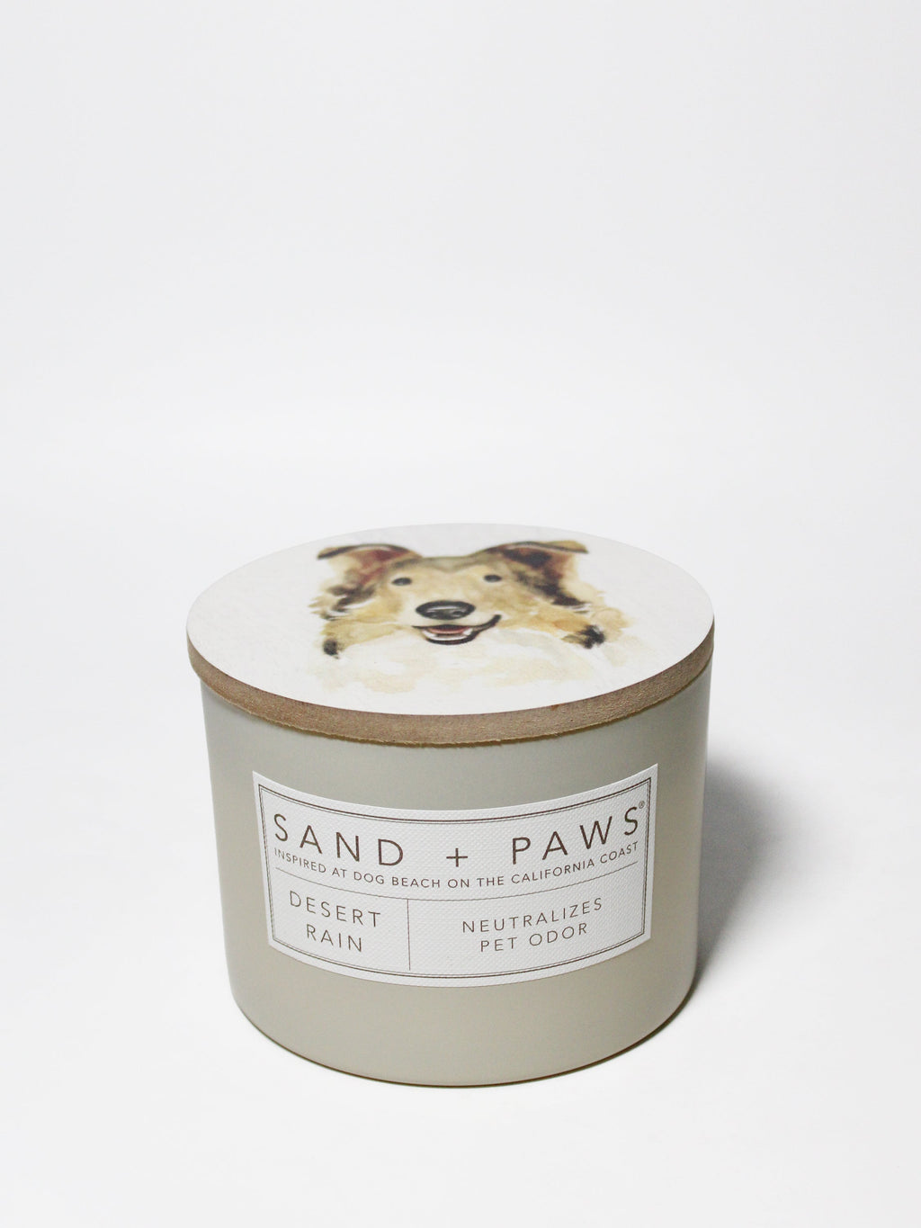 Cozy Sand + Paws Desert Rain 12 oz scented candle