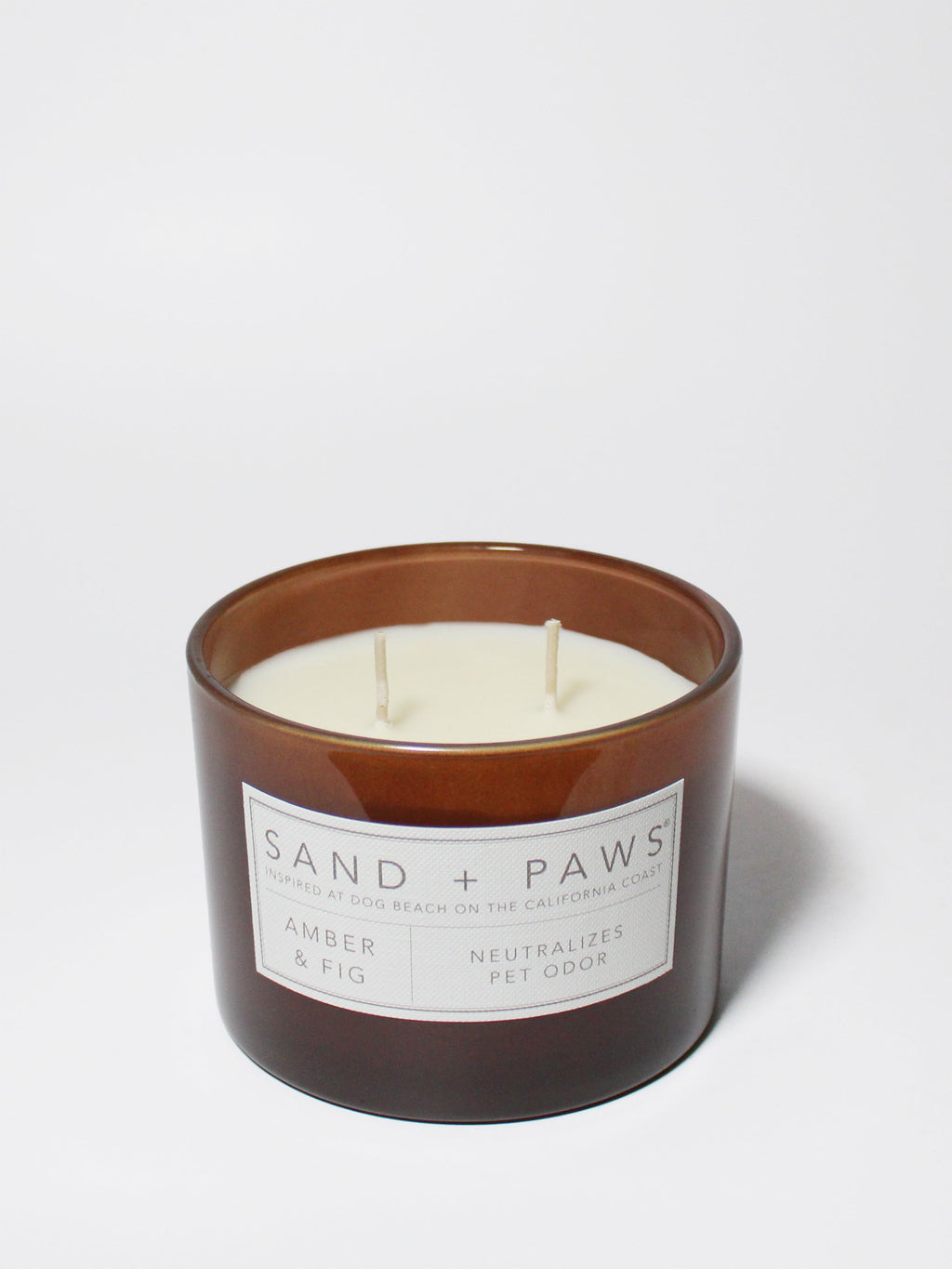 Cozy Sand + Paws Amber & Fig 12 oz scented candle