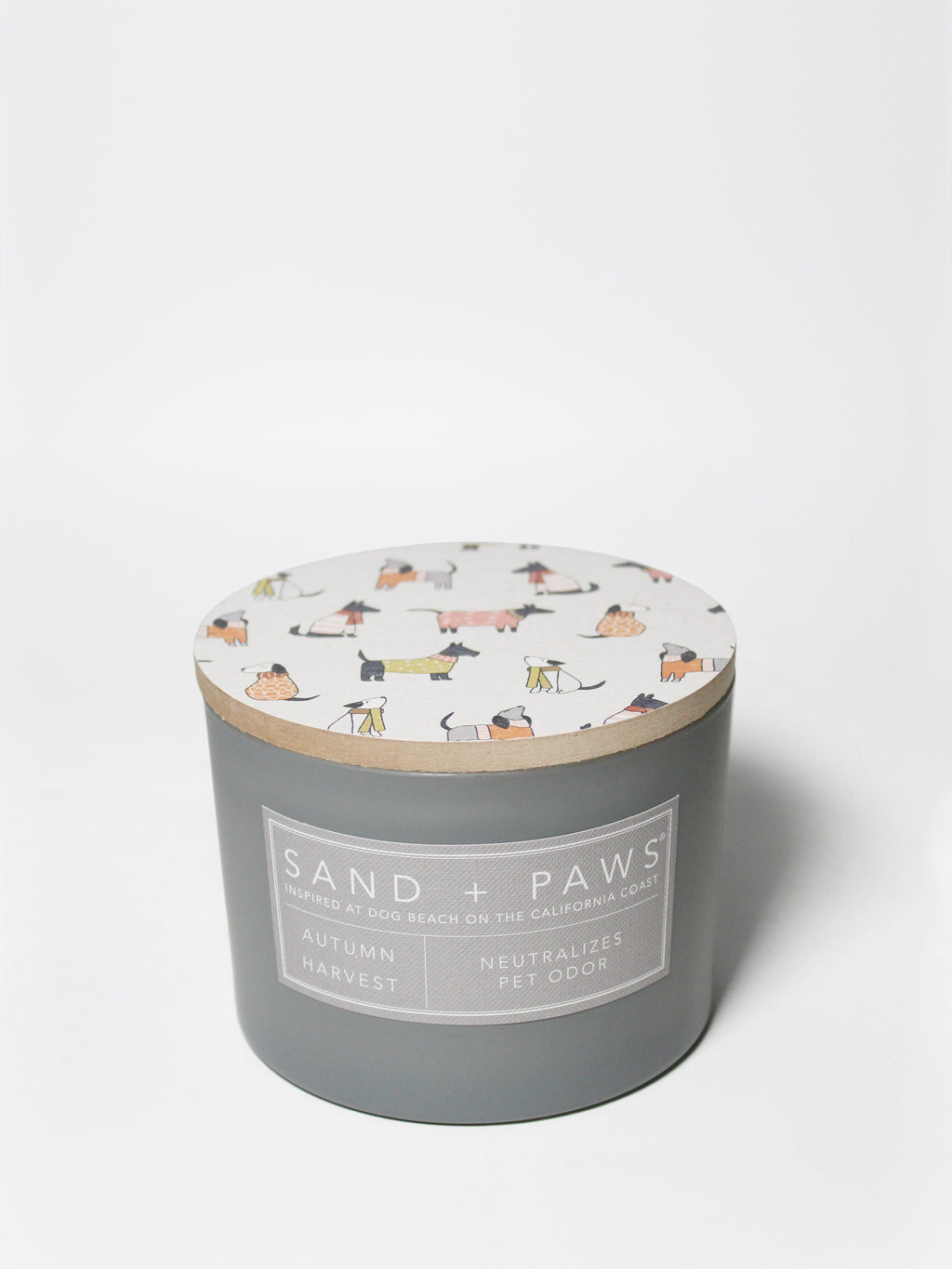 Cozy Sand + Paws Autumn Harvest 12 oz scented candle