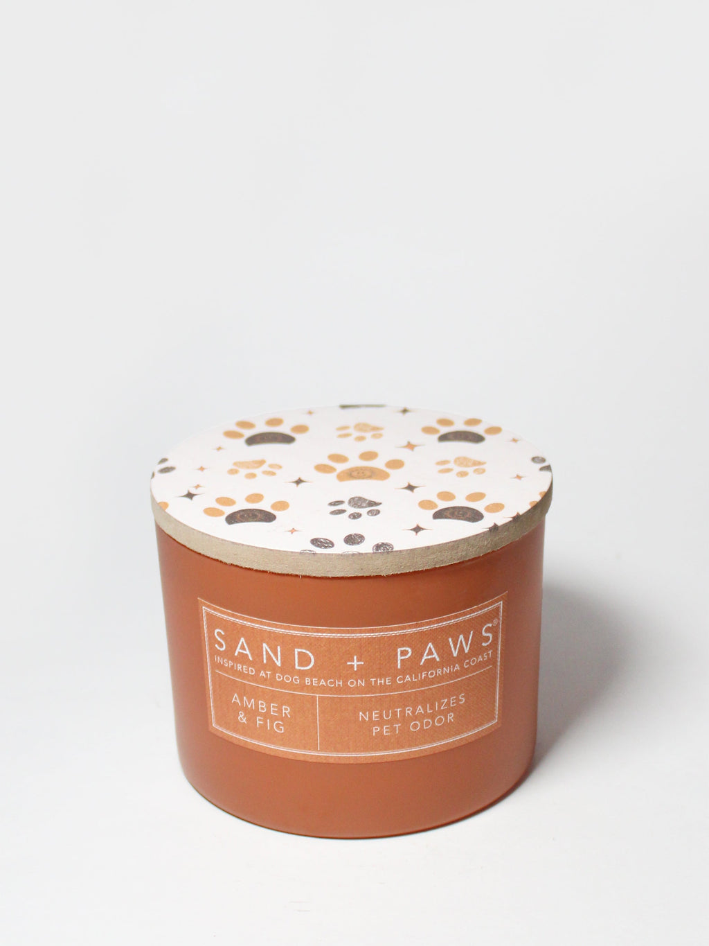 Cozy Sand + Paws Amber & Fig 12 oz scented candle