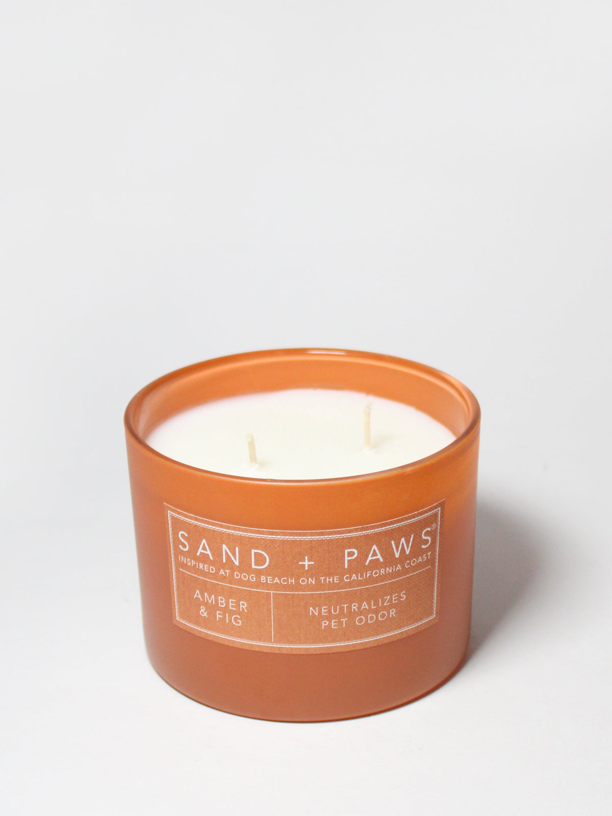 Cozy Sand + Paws Amber & Fig 12 oz scented candle