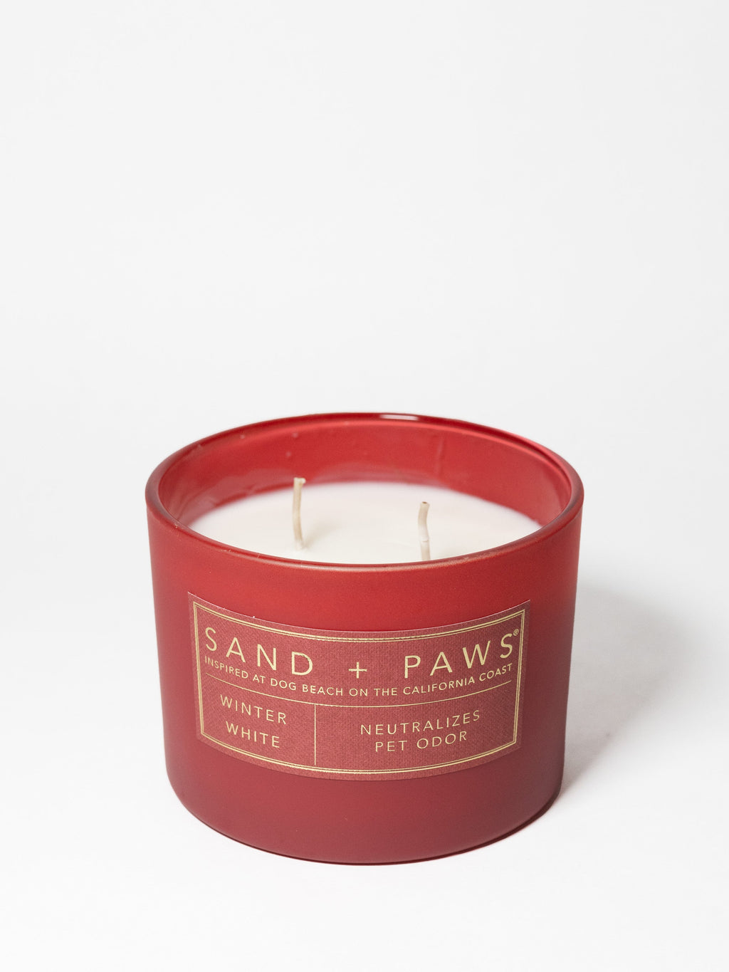 Cozy Sand + Paws Winter White 12 oz scented candle
