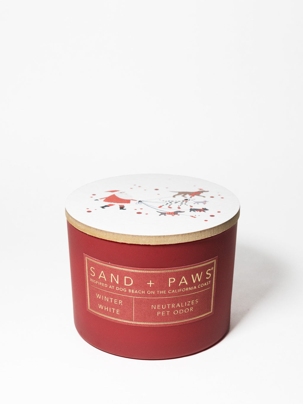 Cozy Sand + Paws Winter White 12 oz scented candle