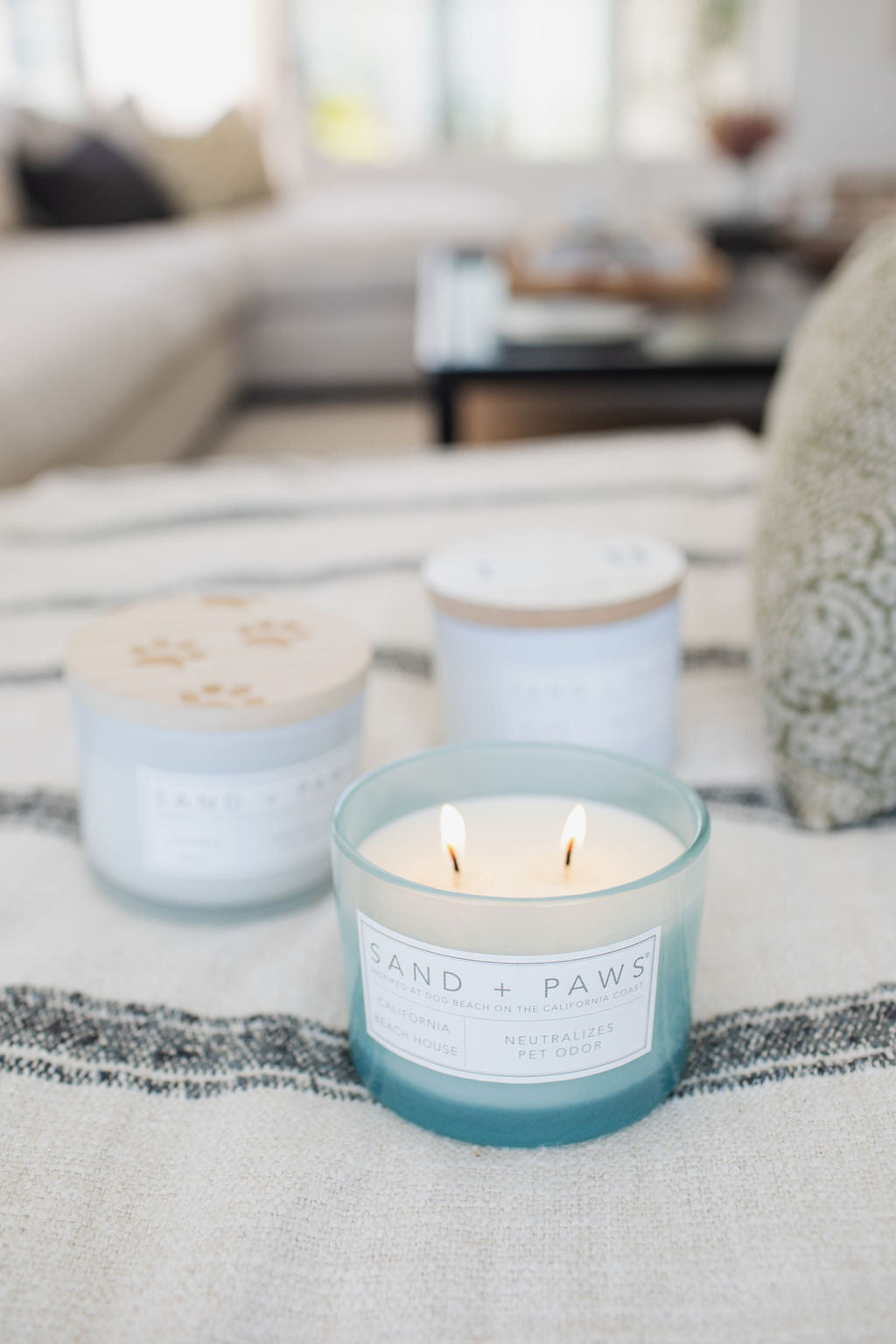 Cozy Sand + Paws California Beach House 12 oz scented candle