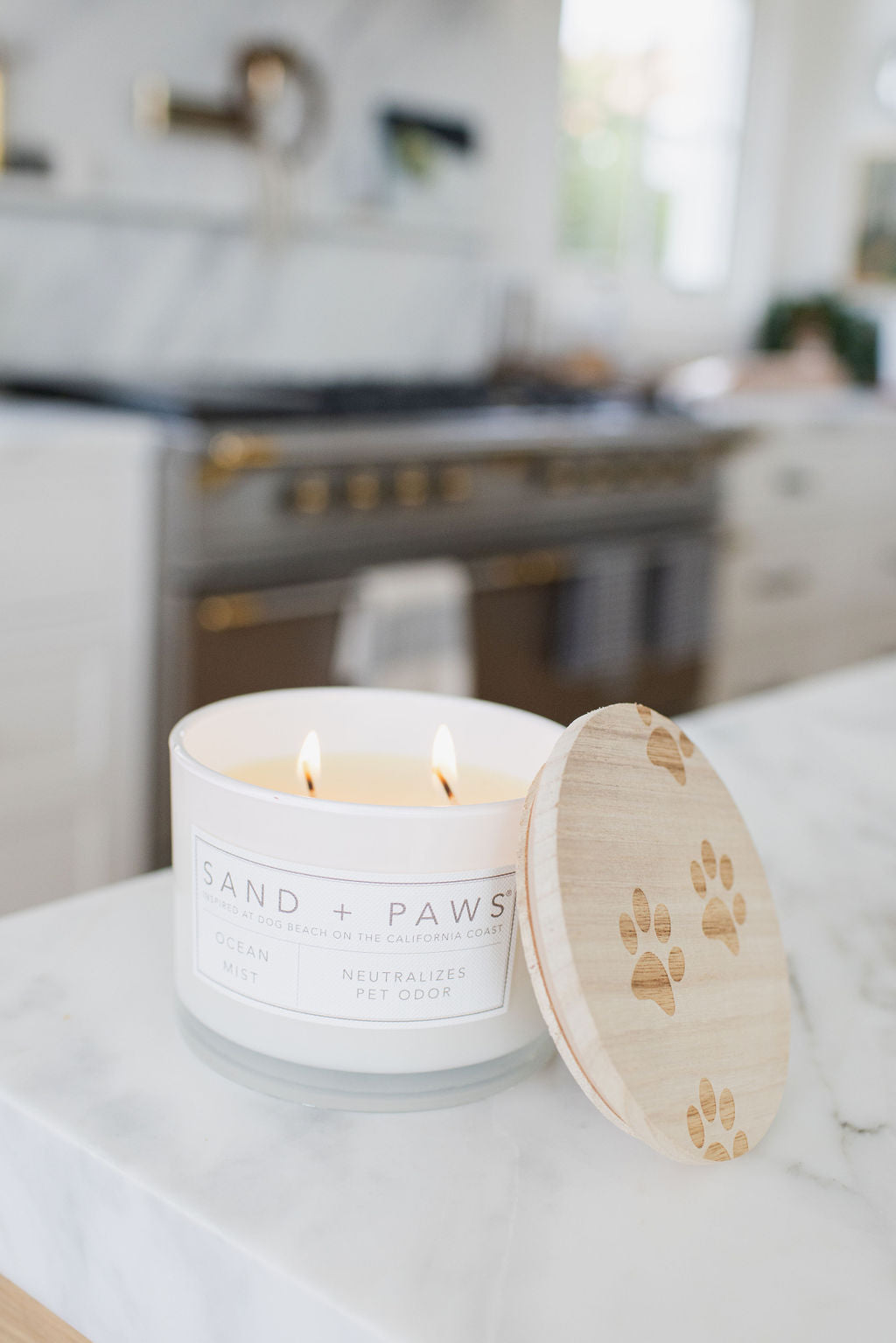 Cozy Sand + Paws Ocean Mist 12 oz scented candle