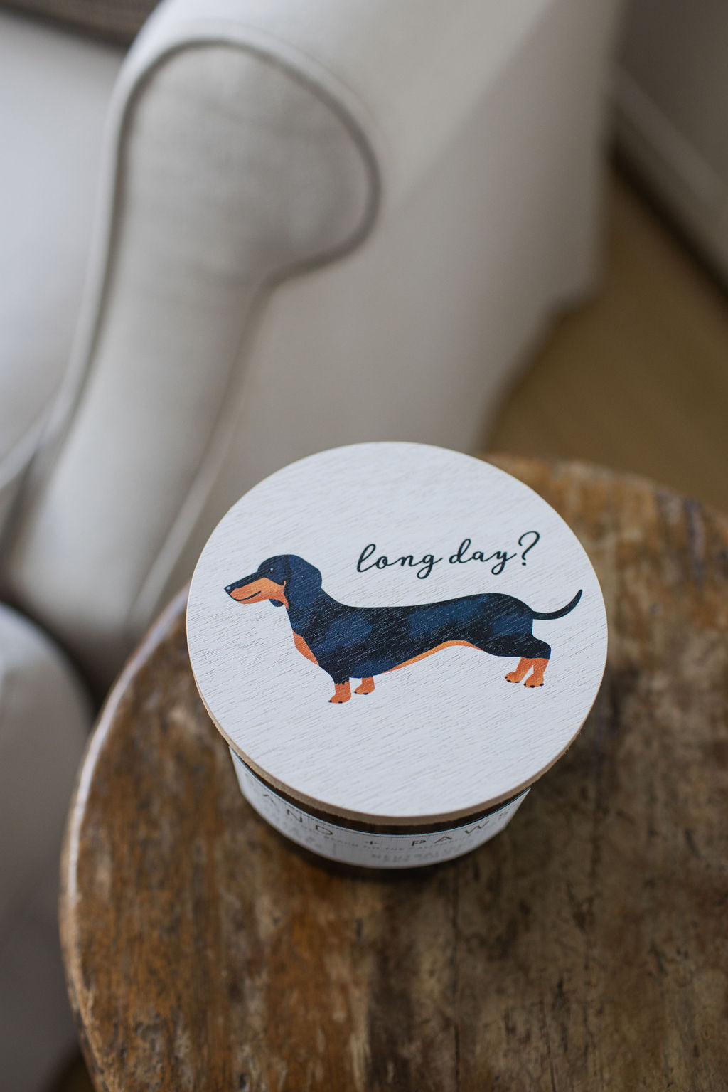 Cozy Sand + Paws Cedar & Lavender 12 oz scented candle