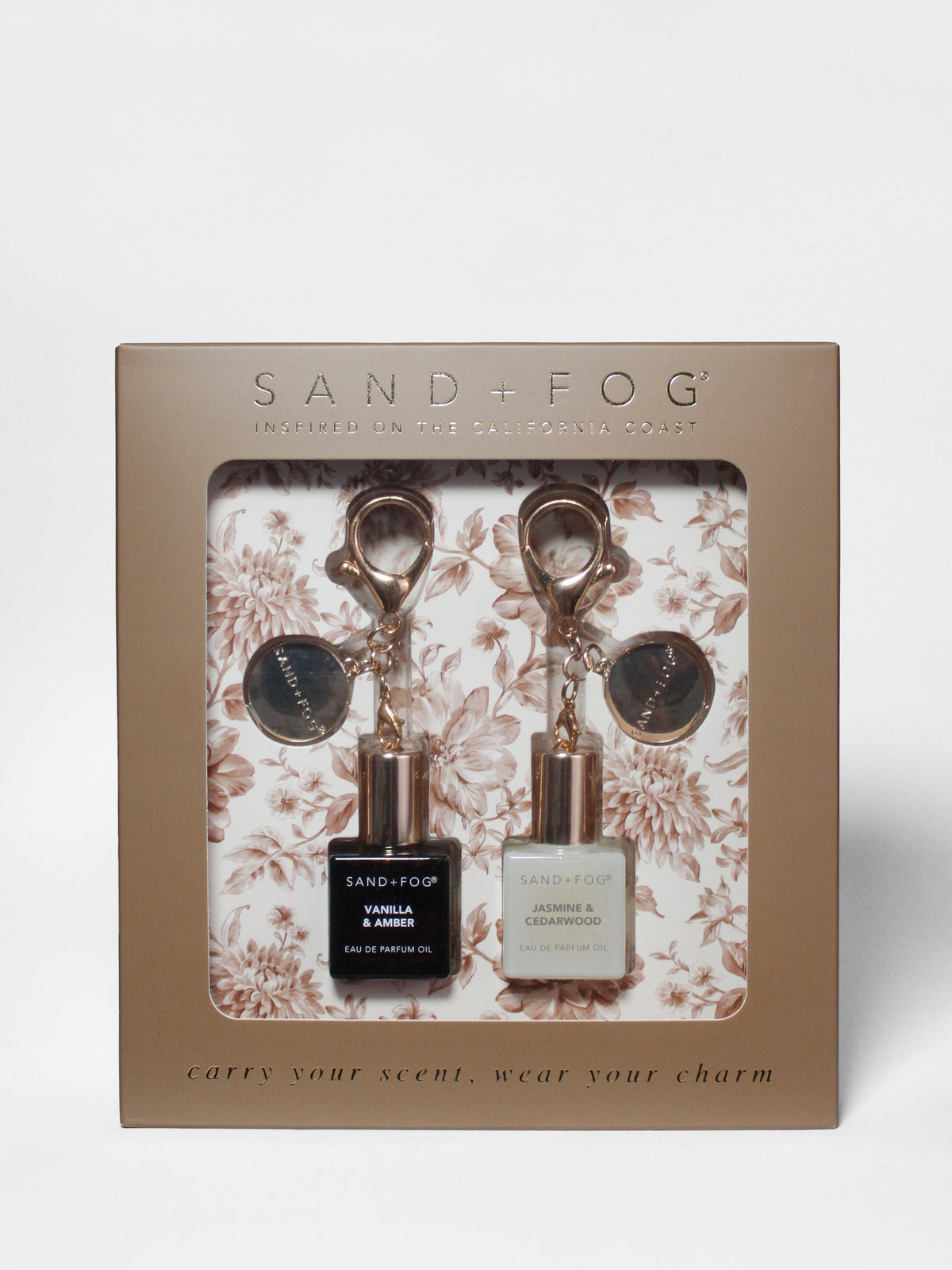 Signature Bag Charm Perfume Oil Rollerball Set - Vanilla & Amber + Jasmine & Cedarwood