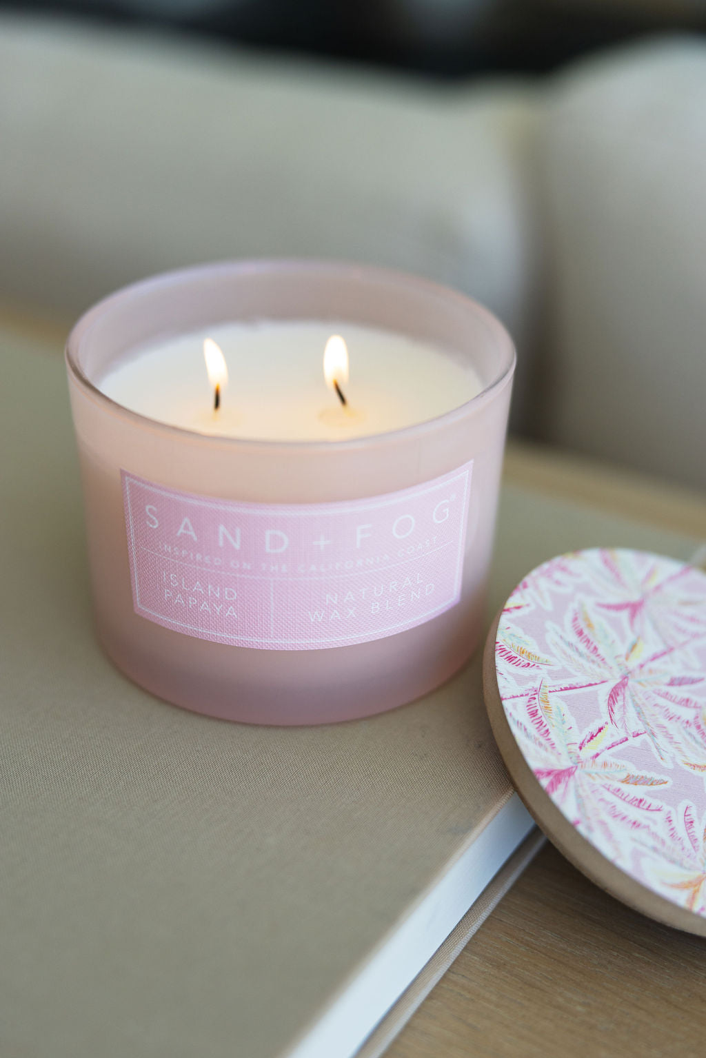 Cozy Island Papaya 12 oz scented candle