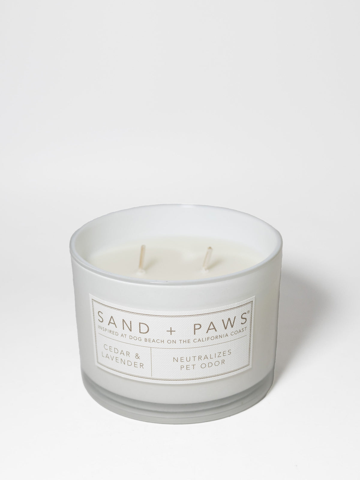 Cozy Sand + Paws Cedar & Lavender 12 oz scented candle