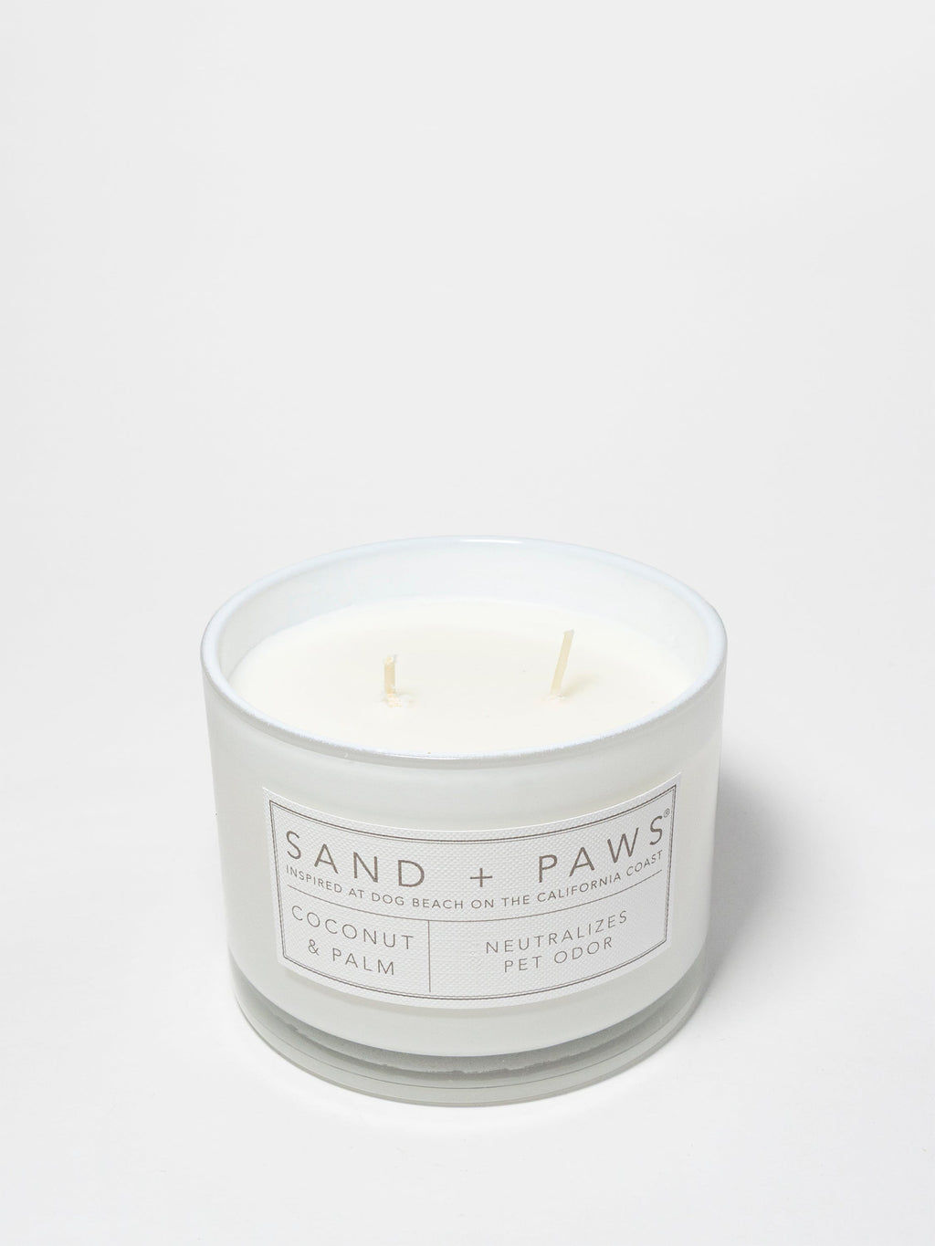 Cozy Sand + Paws Coconut & Palm 12 oz scented candle