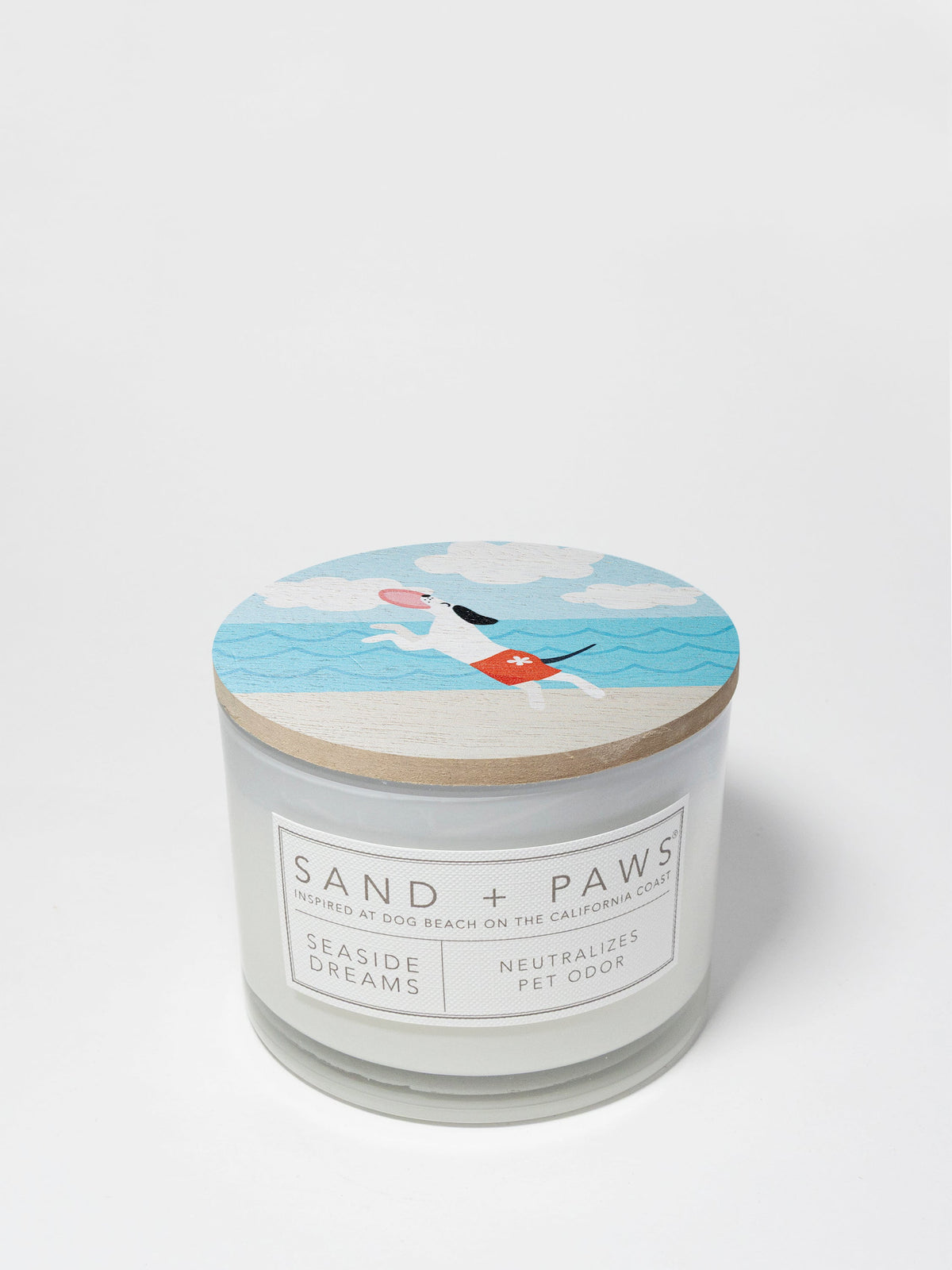 Cozy Sand + Paws Seaside Dreams 12 oz scented candle