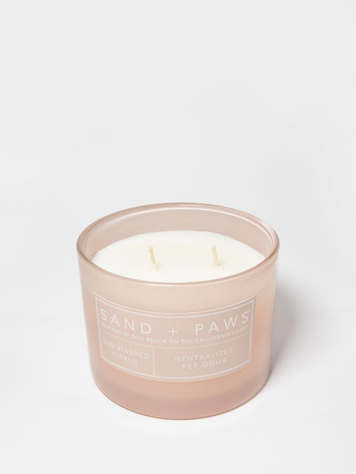 Cozy Sand + Paws Sun Washed Citrus 12 oz scented candle