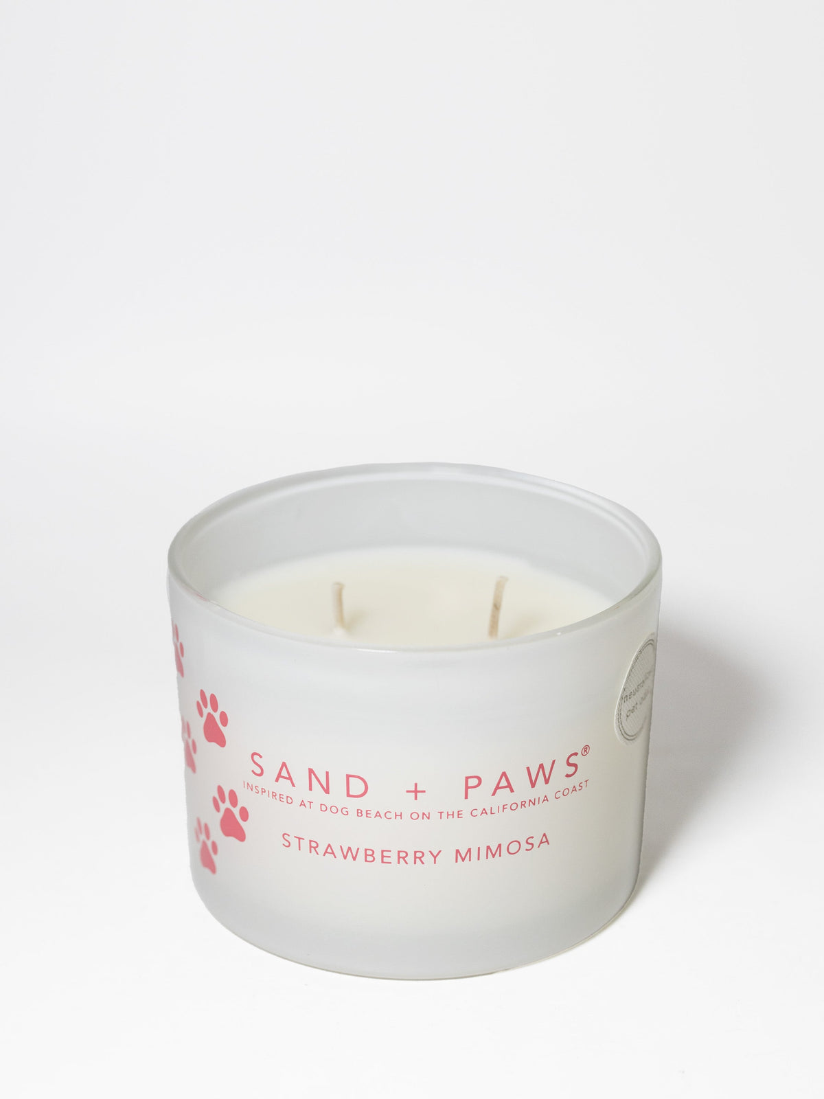 Cozy Sand + Paws Strawberry Mimosa 12 oz scented candle