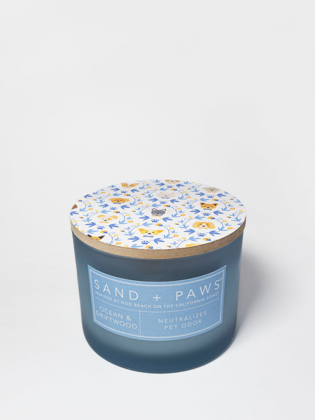 Cozy Sand + Paws Ocean & Driftwood 12 oz scented candle