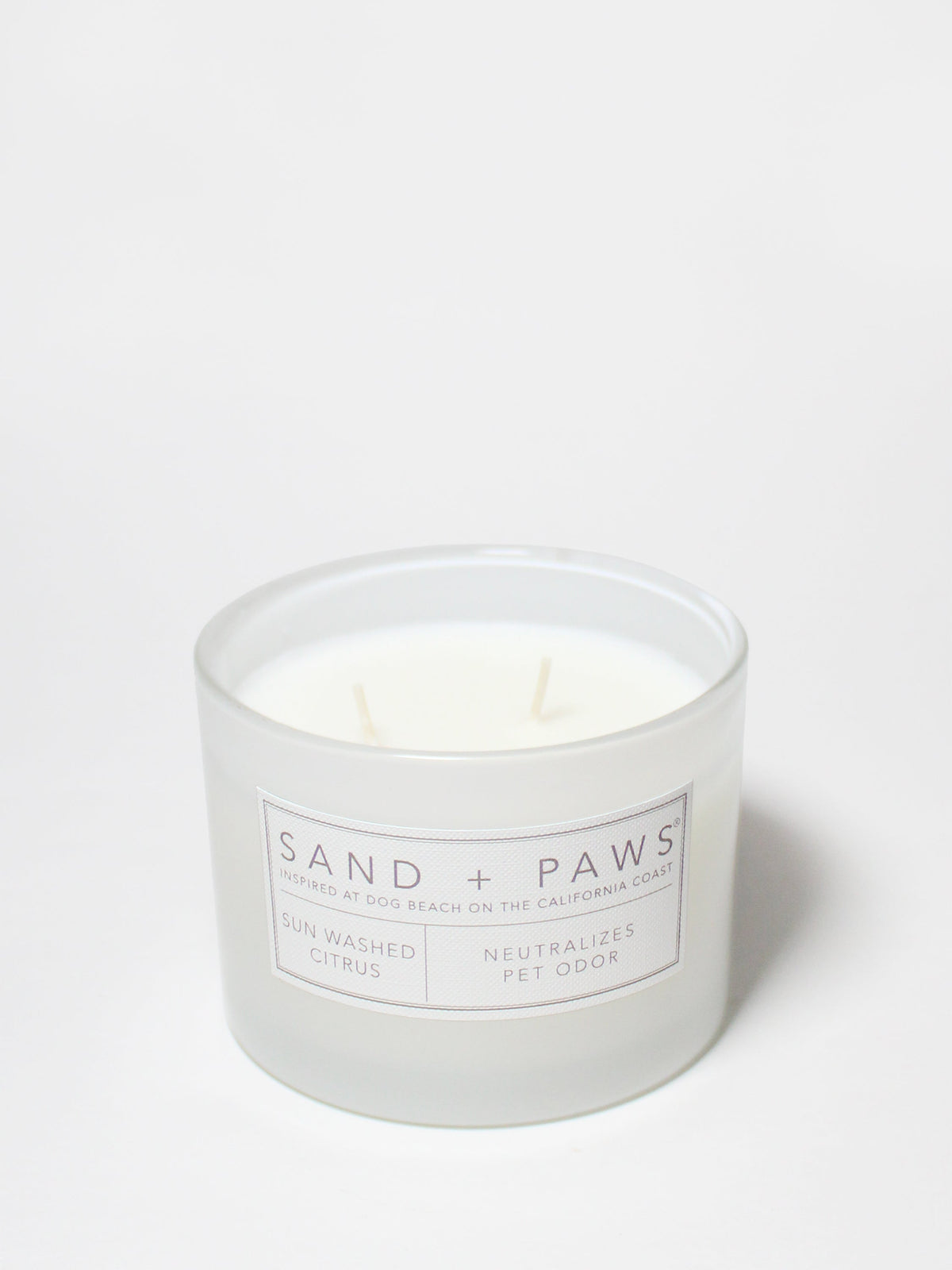 Cozy Sand + Paws Sun Washed Citrus 12 oz scented candle