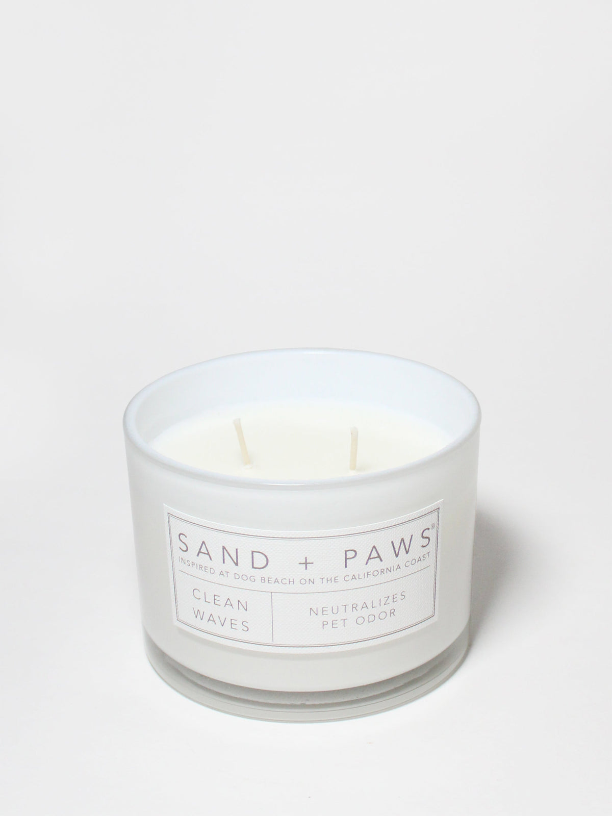Cozy Sand + Paws Clean Waves 12 oz scented candle
